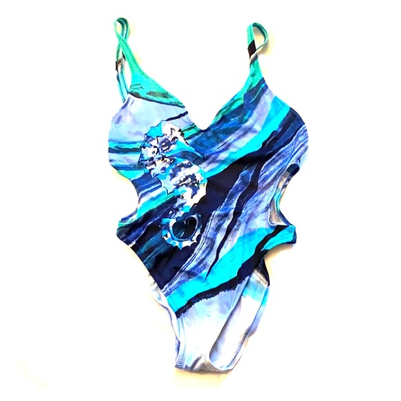 RARE 90s DU LOREN PLUNGING DEEP CUTOUT SEXY ONE PIECE SWIMSUIT ⭐️⭐️⭐️⭐️⭐️ - Picture 4 of 13